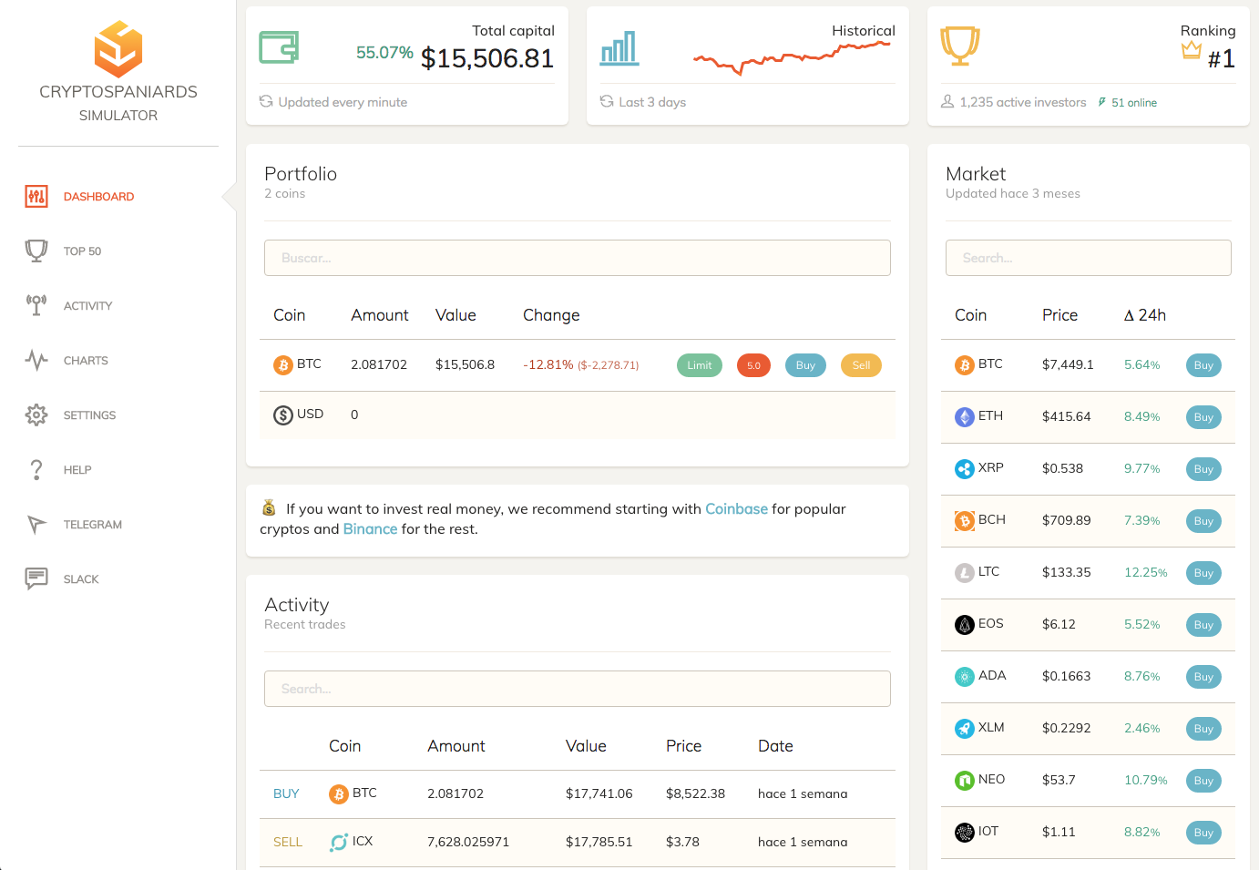 Roostoo – Best Bitcoin and Crypto Exchange Simulator