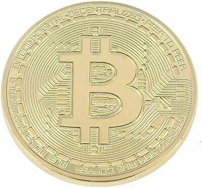 5pc Physical Bitcoin Commemorative Coin Plated Gold Color Collection Collectible - Granith