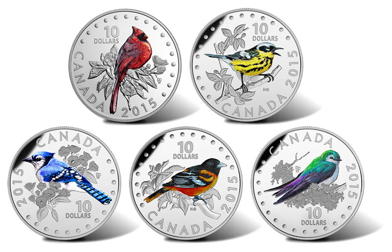 Canada: $20 Colourful Birds: Blue Jay 1 oz Pure Silver Coin - London Coin Centre Inc.