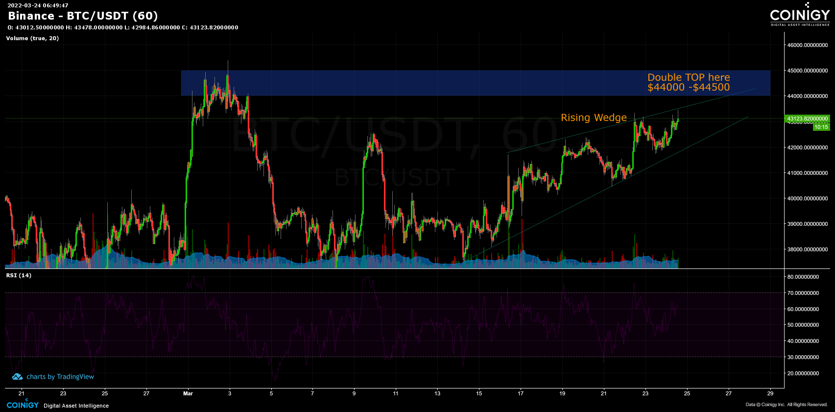 BITCOIN - BTC/USDT interactive live chart