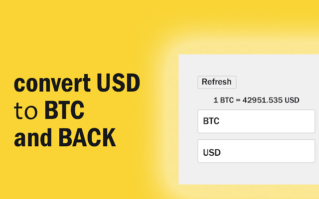 Convert BTC to USD