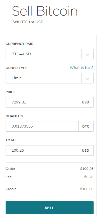 Convert BTC to USD