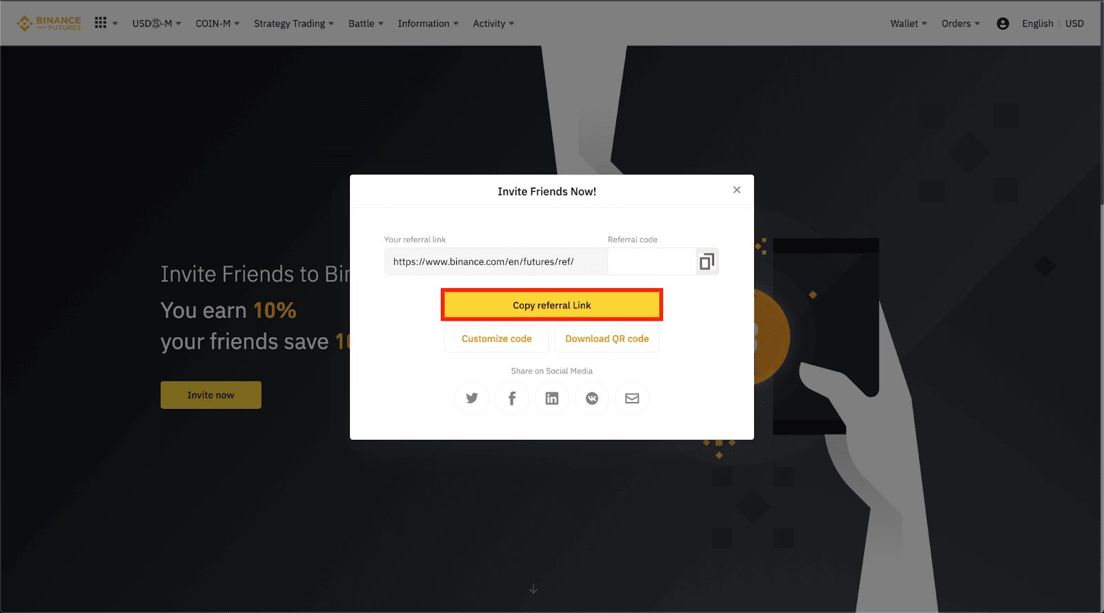 Binance Referral ID code: 20% Extra Fee Cashback + 25% BNB discount