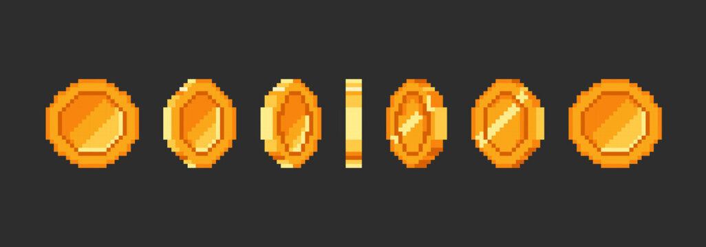 Pixel Art Legendary Copper Coin