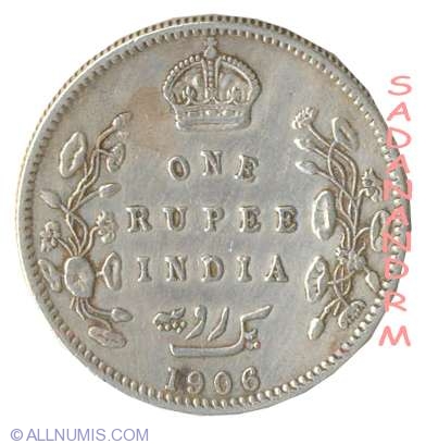 British India Edward VII One Rupee Silver Coin- FB – Indian Coins Hub