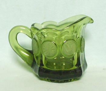 Fostoria Coin Glass Olive Green – Michael's Fostoria Glass