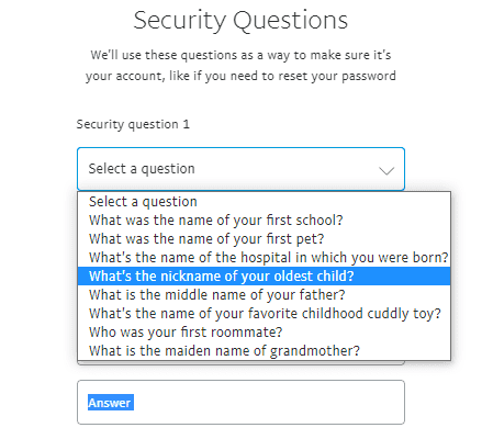 How to change your PayPal password and security questions - Knowledgebase - Verve Hosting, Inc.