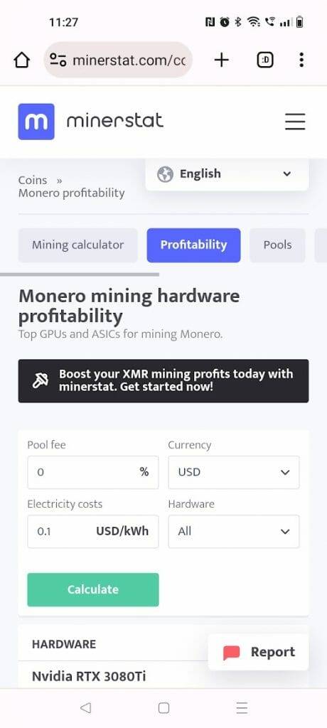 CPU Mining Calculator - Rabid Mining