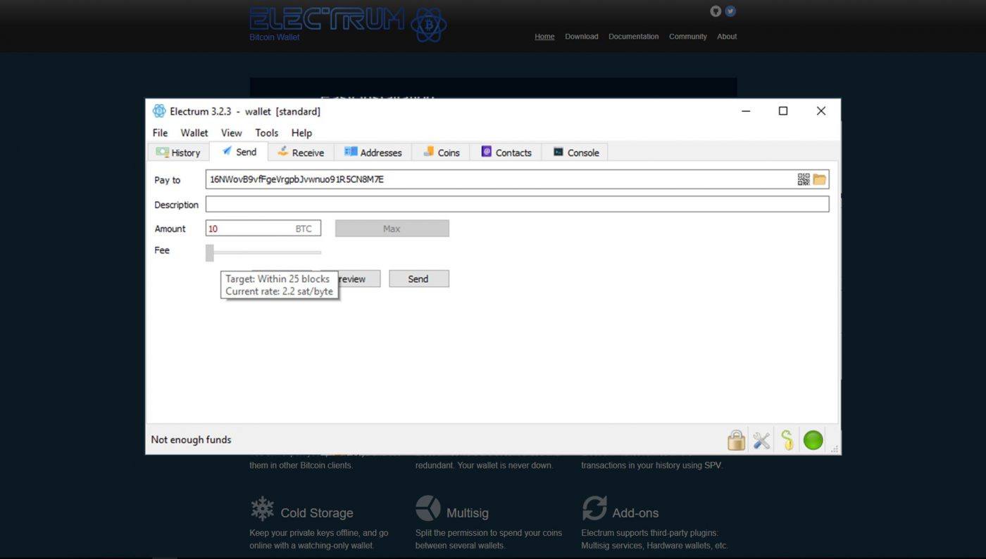 Lightning Implementation in Electrum