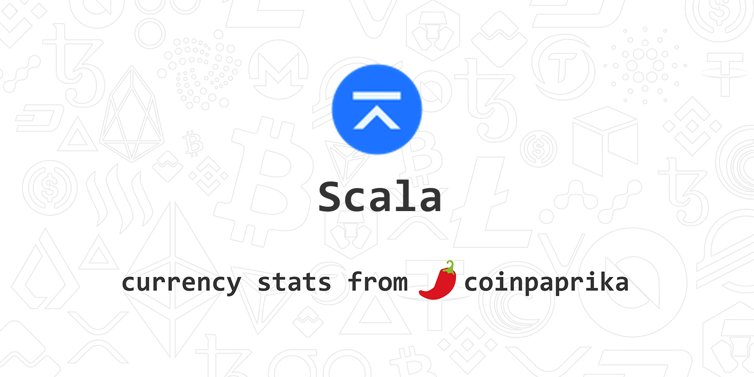 Scala (XLA) live coin price, charts, markets & liquidity