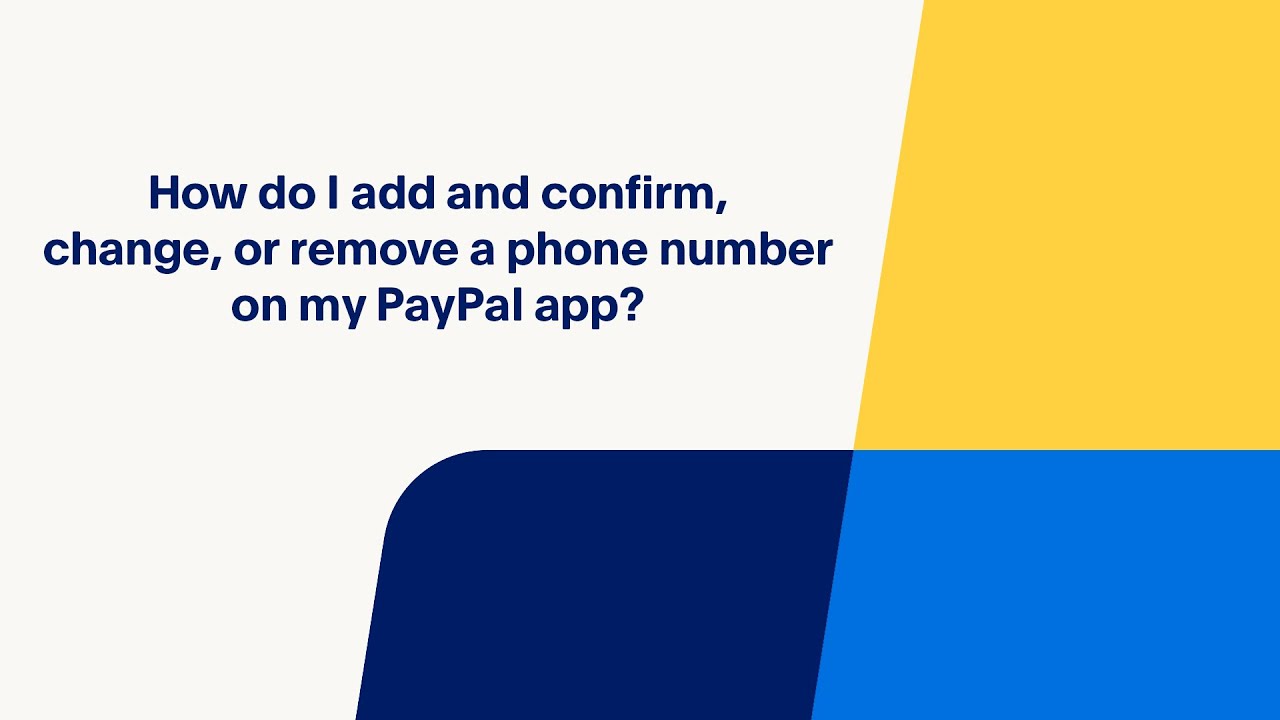 How to change your phone number and address on PayPal