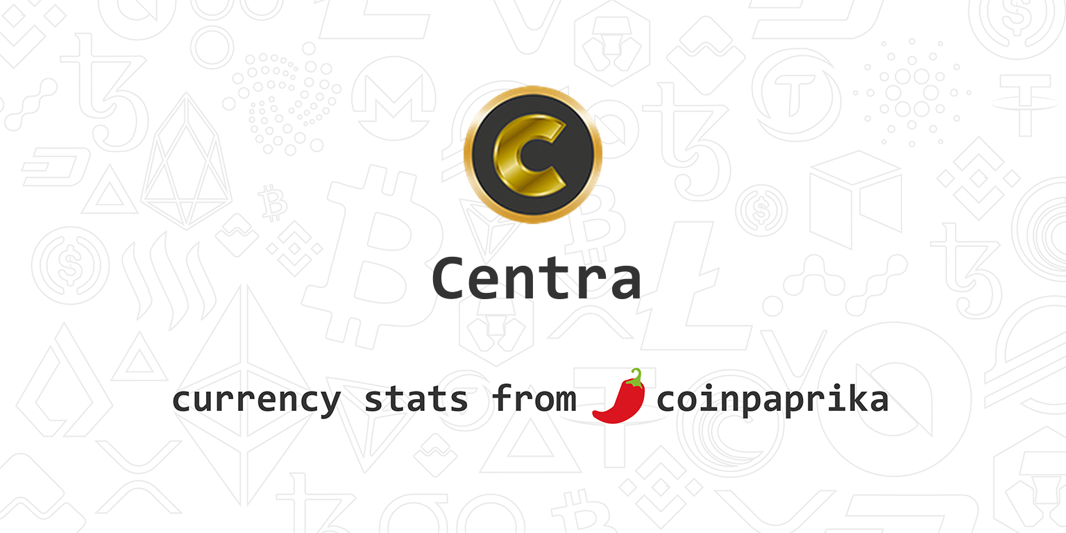 Centra price today, CTR to USD live price, marketcap and chart | CoinMarketCap