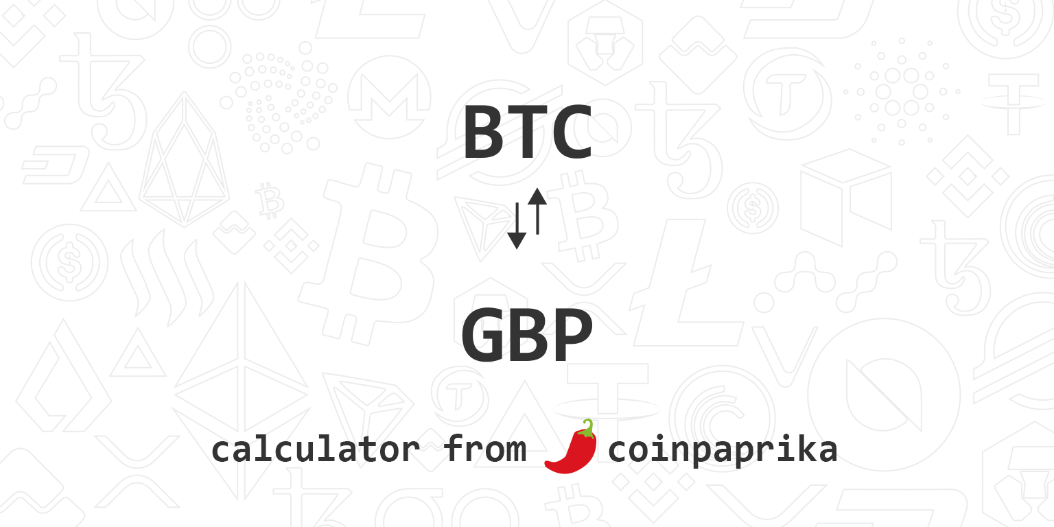 BTC to GBP Exchange Rate | Bitcoin to British Pound Sterling Conversion | Live Rate