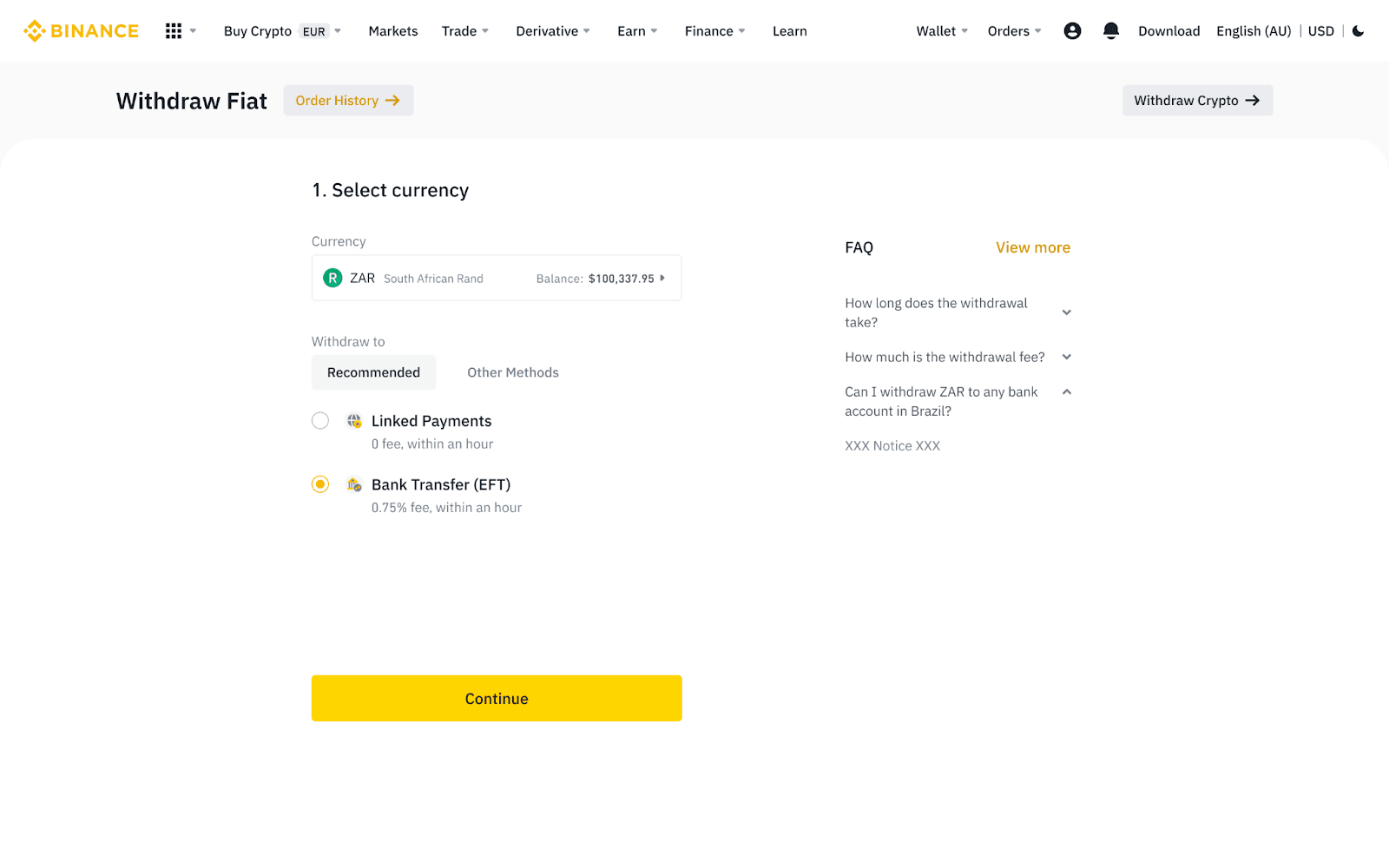 Sell BNB Binance Coin the easy way