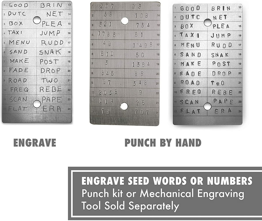 Metal Bitcoin Seed Storage Reviews - Stress tests and reviews of seed storage devices