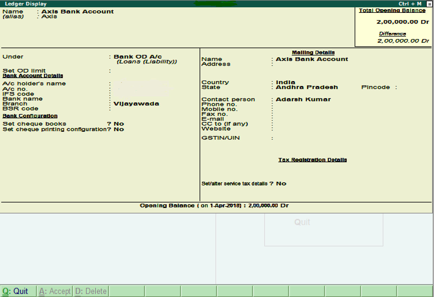 How to Create Ledgers in Tally Prime