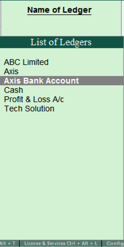 Creating Ledgers