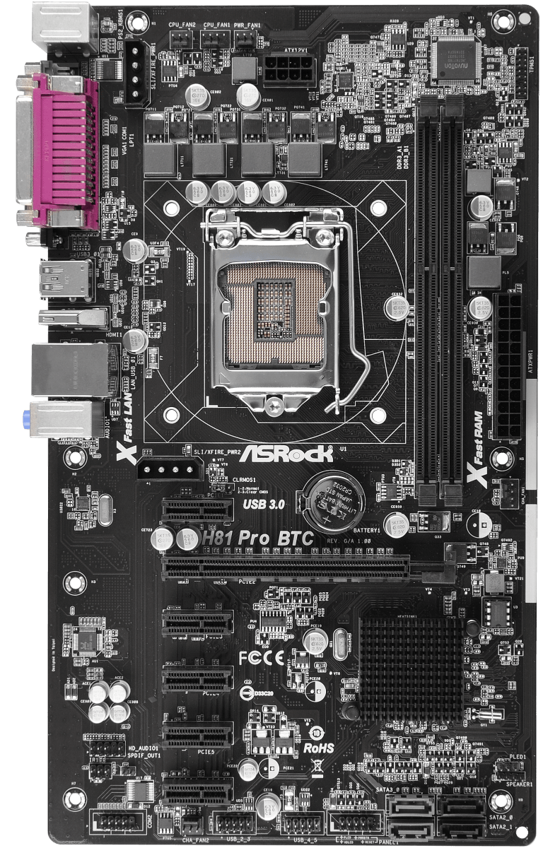 Asrock H81 Pro BTC specifications