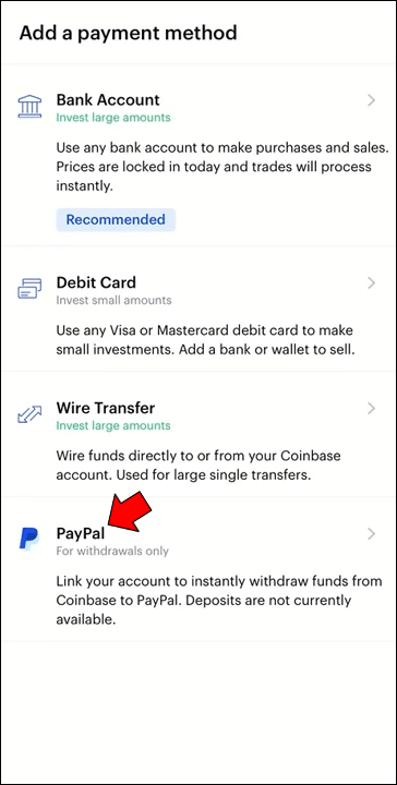 Coinbase now lets US users pay for cryptocurrency through a PayPal account