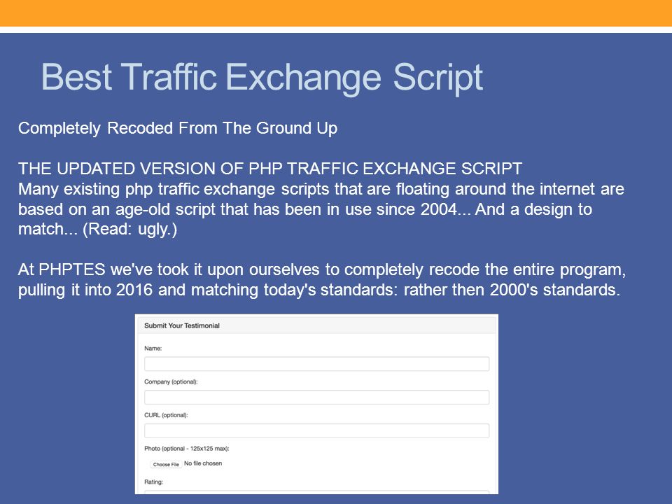 Traffic Exchange Script Free