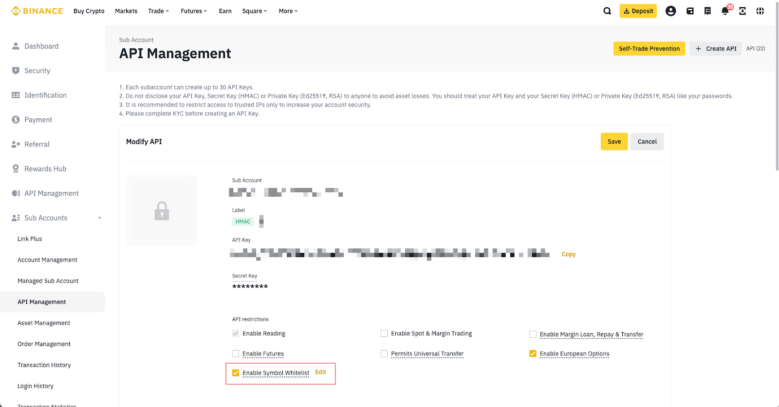 whitelisting ip address - Spot/Margin API - Binance Developer Community