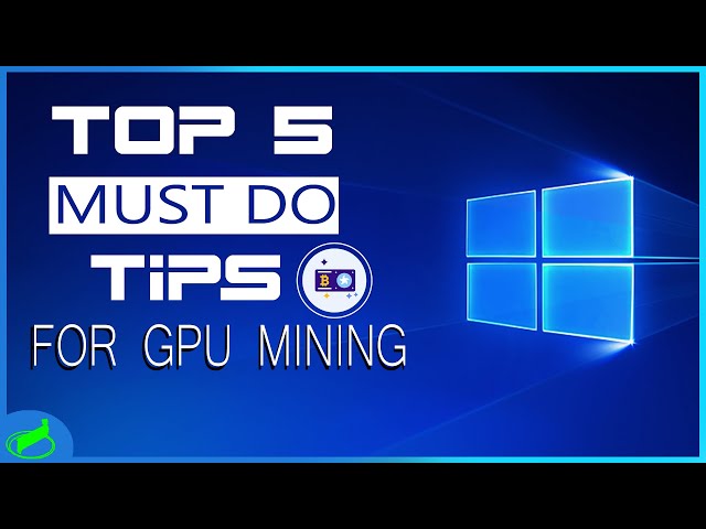 Install and configure Windows 10 for mining rig