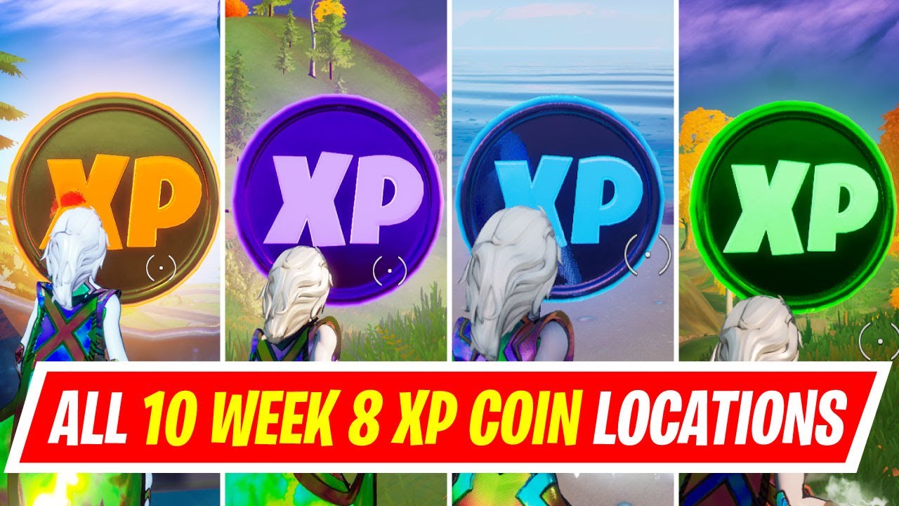 🕹Fortnite: XP coins in week 8 season 4, where are their locations to gain experience?