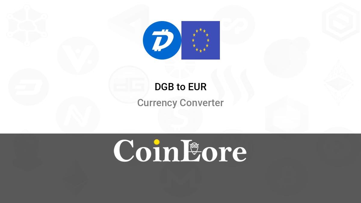 Calculate DGB to EUR live today (DGB-EUR) | CoinMarketCap