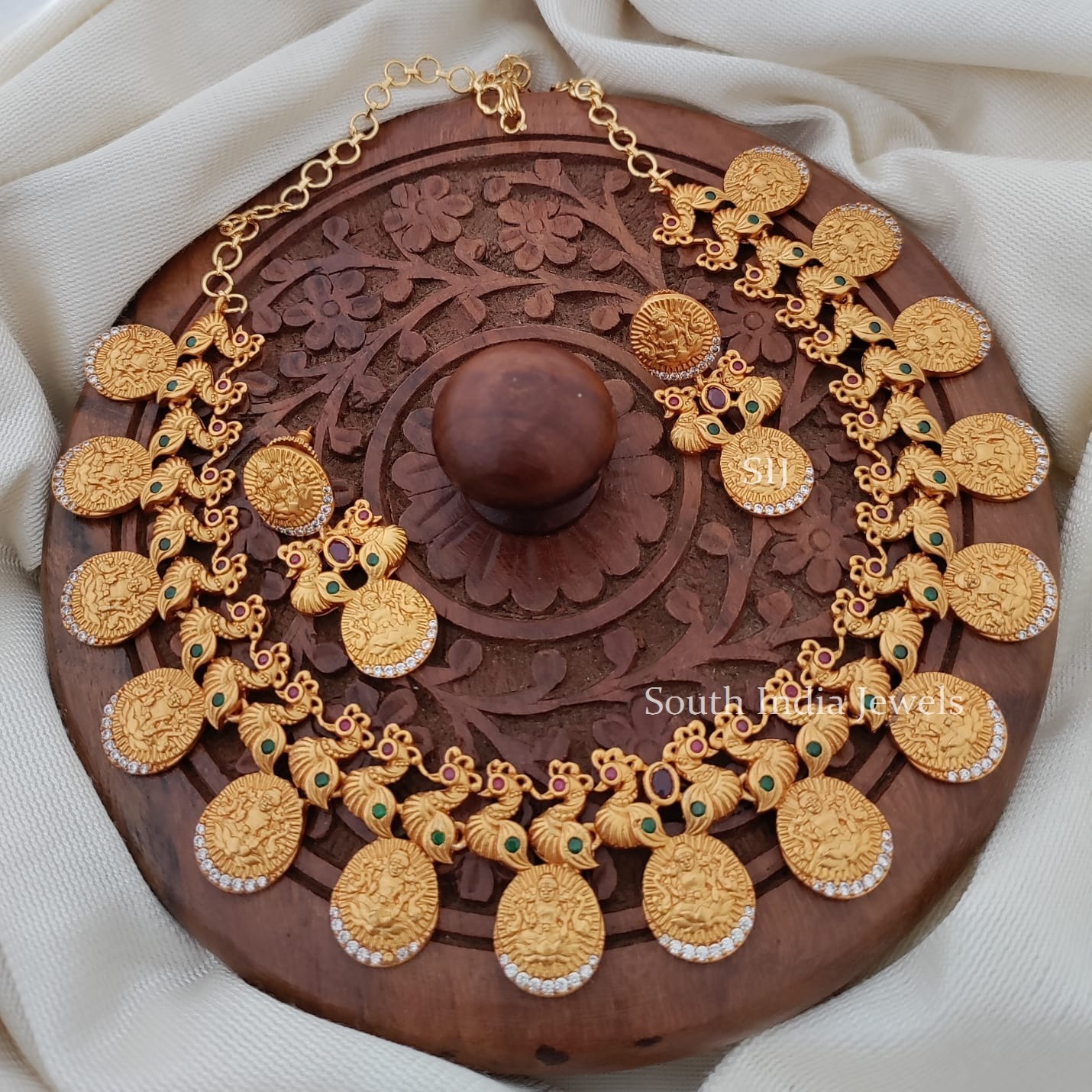 Laxmi coin necklace - Radhas Creations - 