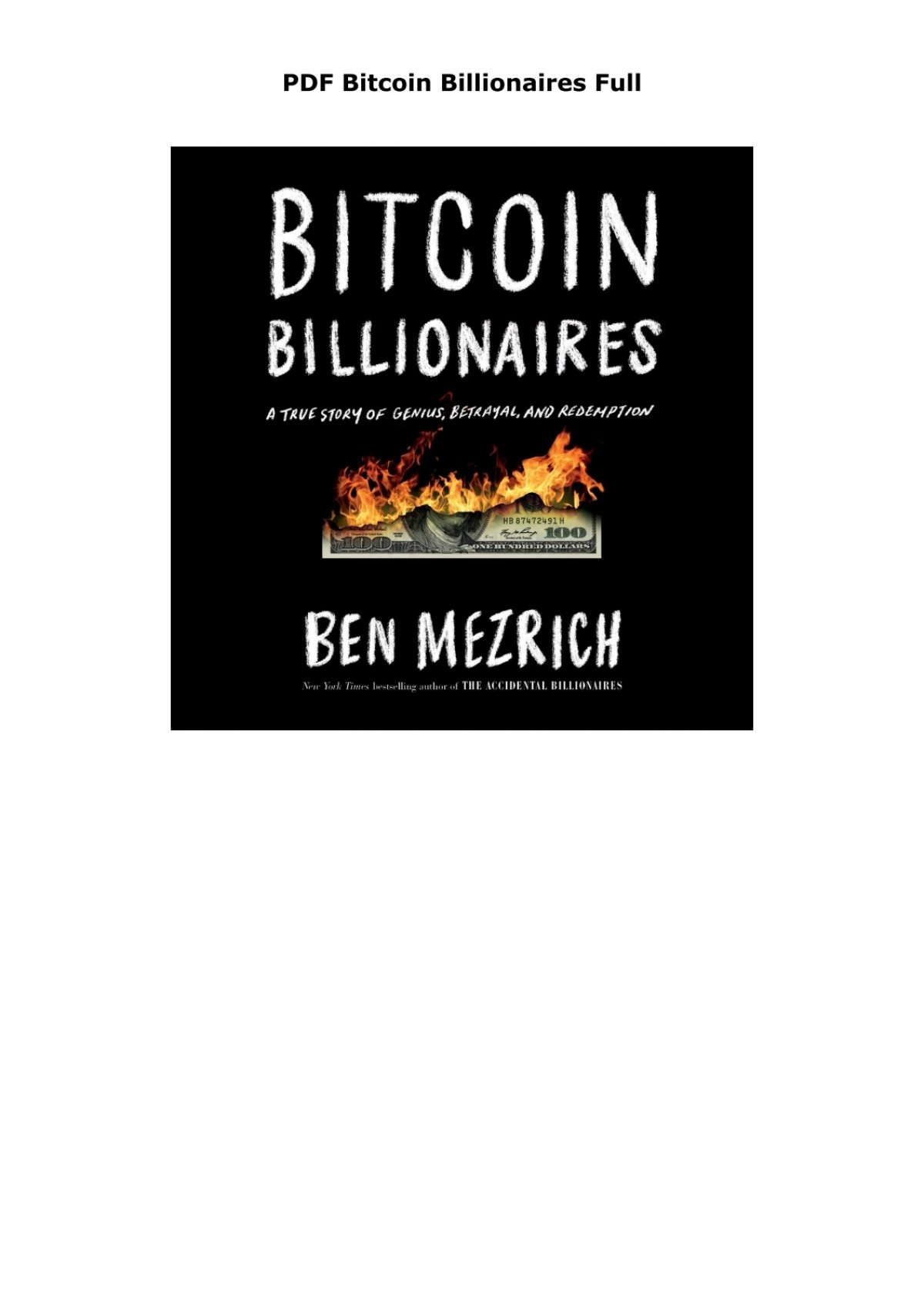 [@] Download/Read Bitcoin Billionaires Free Pdf @ kasera的部落格 :: 痞客邦 ::