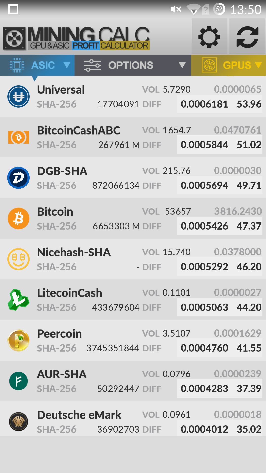 Ignition (IC) mining calculator