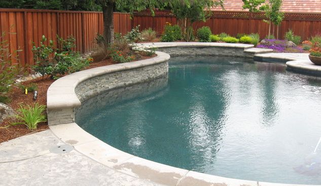 Raised bond beam | Pool patio, Backyard pool designs, Backyard pool