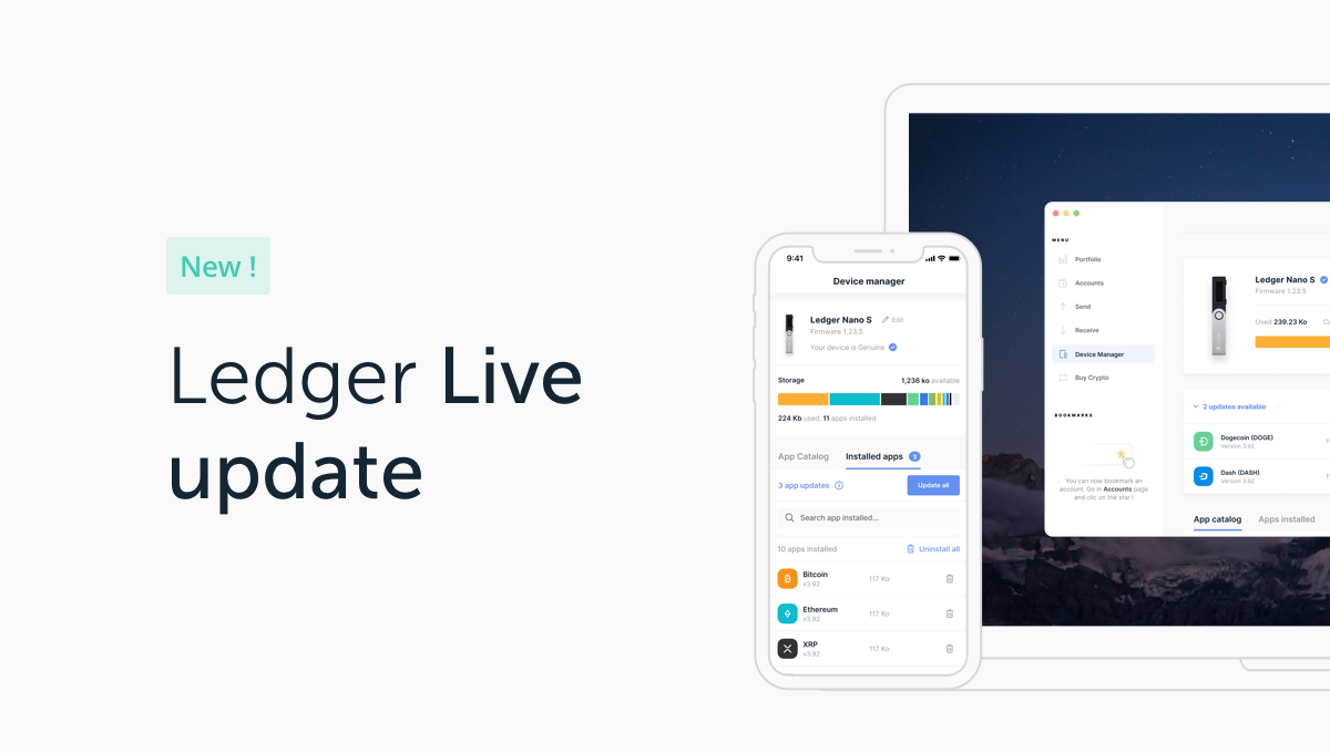 How do I perform a firmware update on my Ledger device?