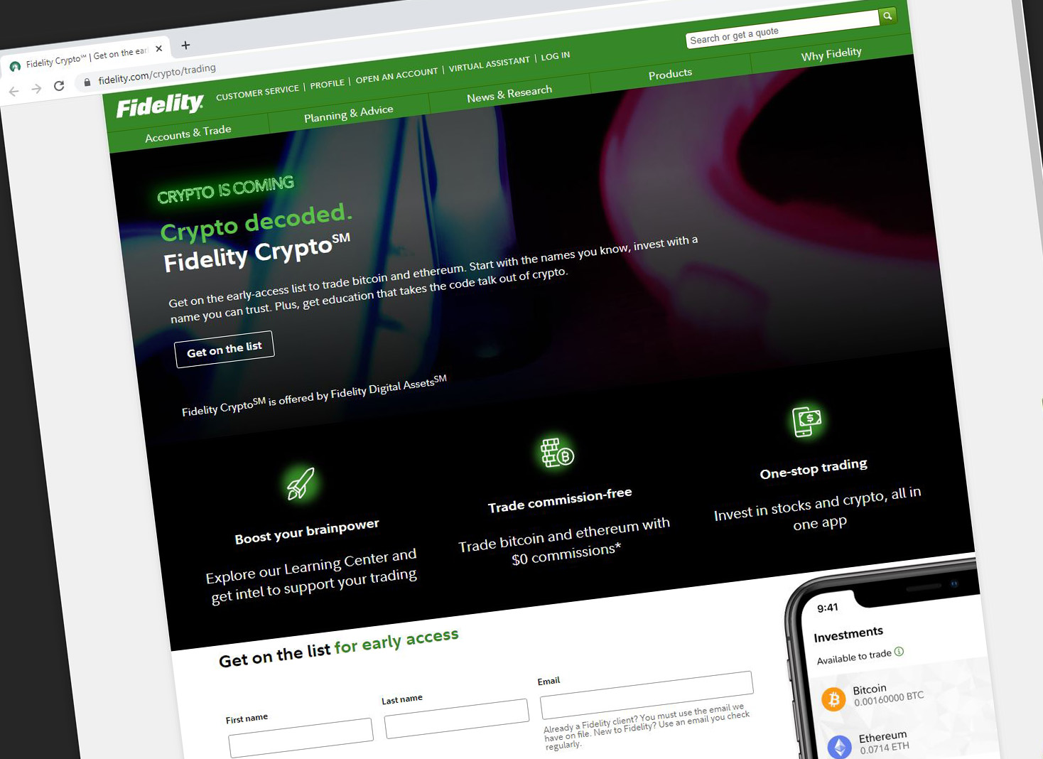 Crypto Trading | Trade Bitcoin and Ethereum | Fidelity