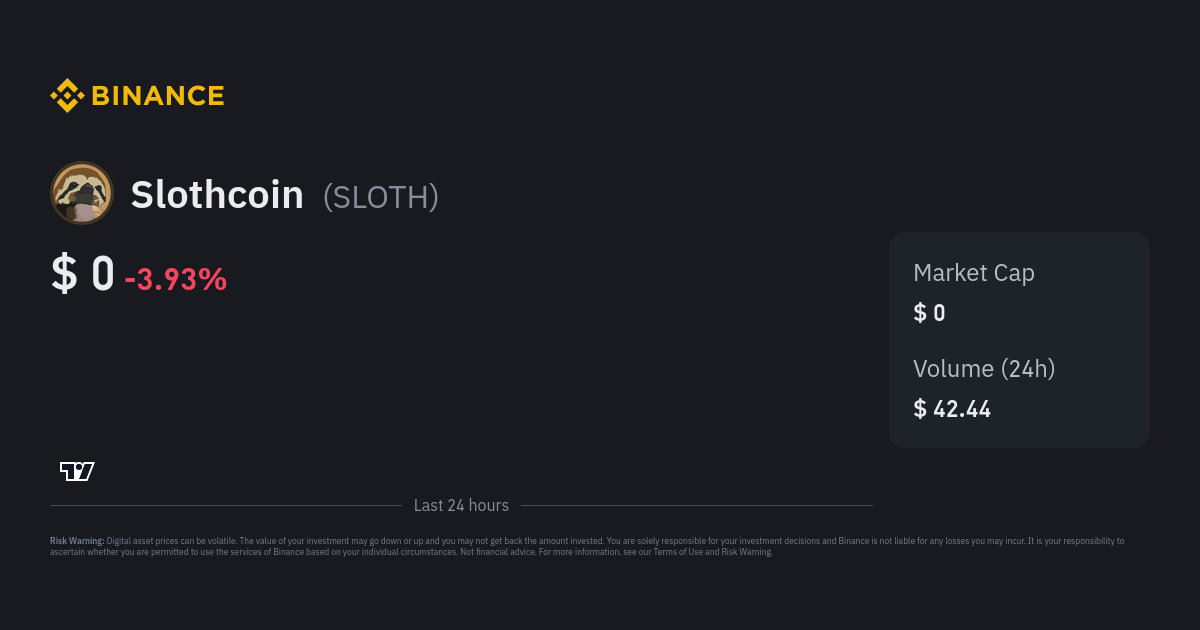 Slothcoin Price Today - SLOTH Coin Price Chart & Crypto Market Cap