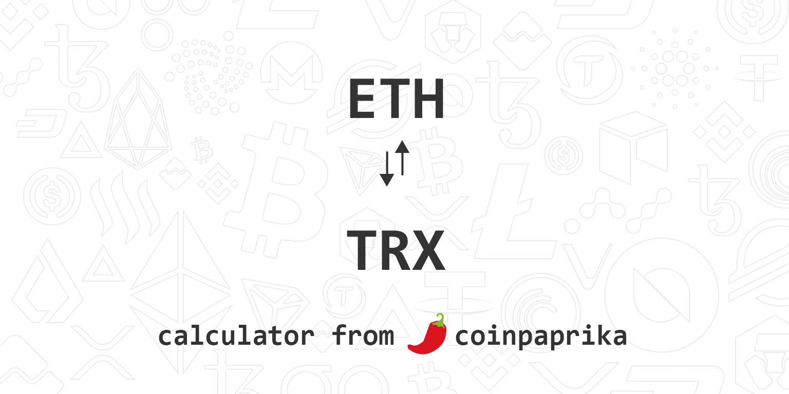 Convert 1 ETH to TRX (1 Ethereum to TRON)