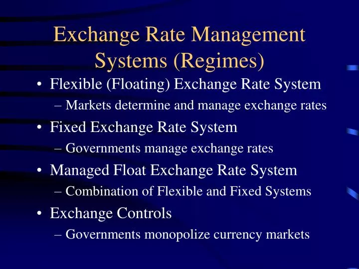 Exchange Rate Systems – Principles of Economics