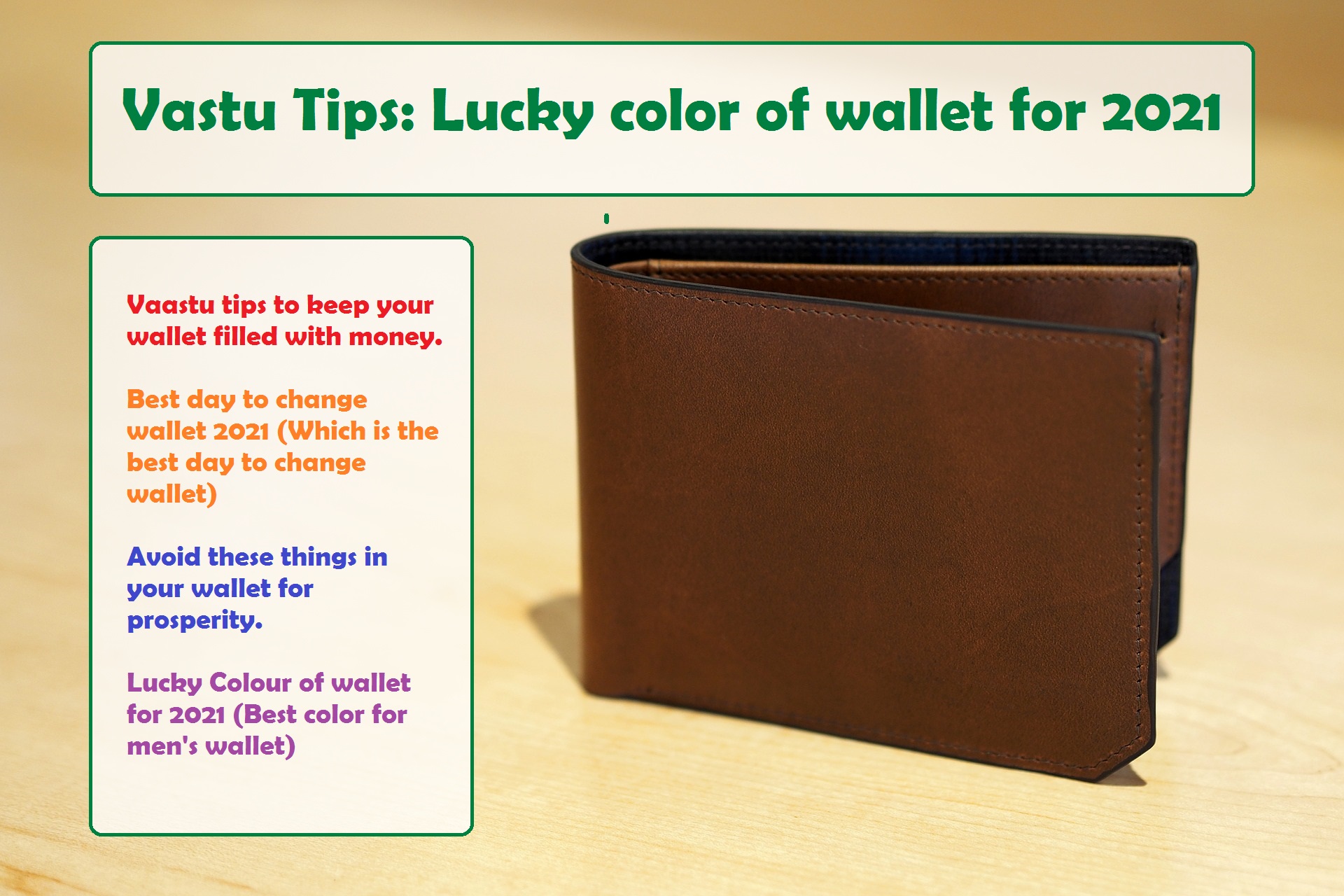 Boost your wealth and abundance with lucky wallet color | The 1 Today | The 1 Today