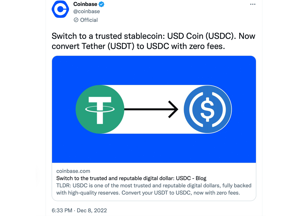 Coinbase Offers No-Fee Conversion of USDT to USDC | ostrov-dety.ru