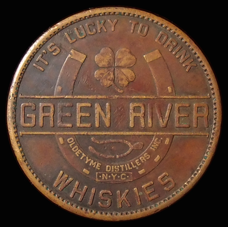 United States of America Green River Whiskey Token EF