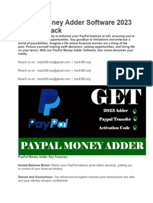 Paypal Money Adder Zip