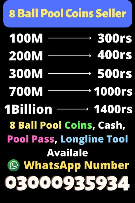 8 ball pool Coins And cash for sale in pakistan - Souq Pakistan