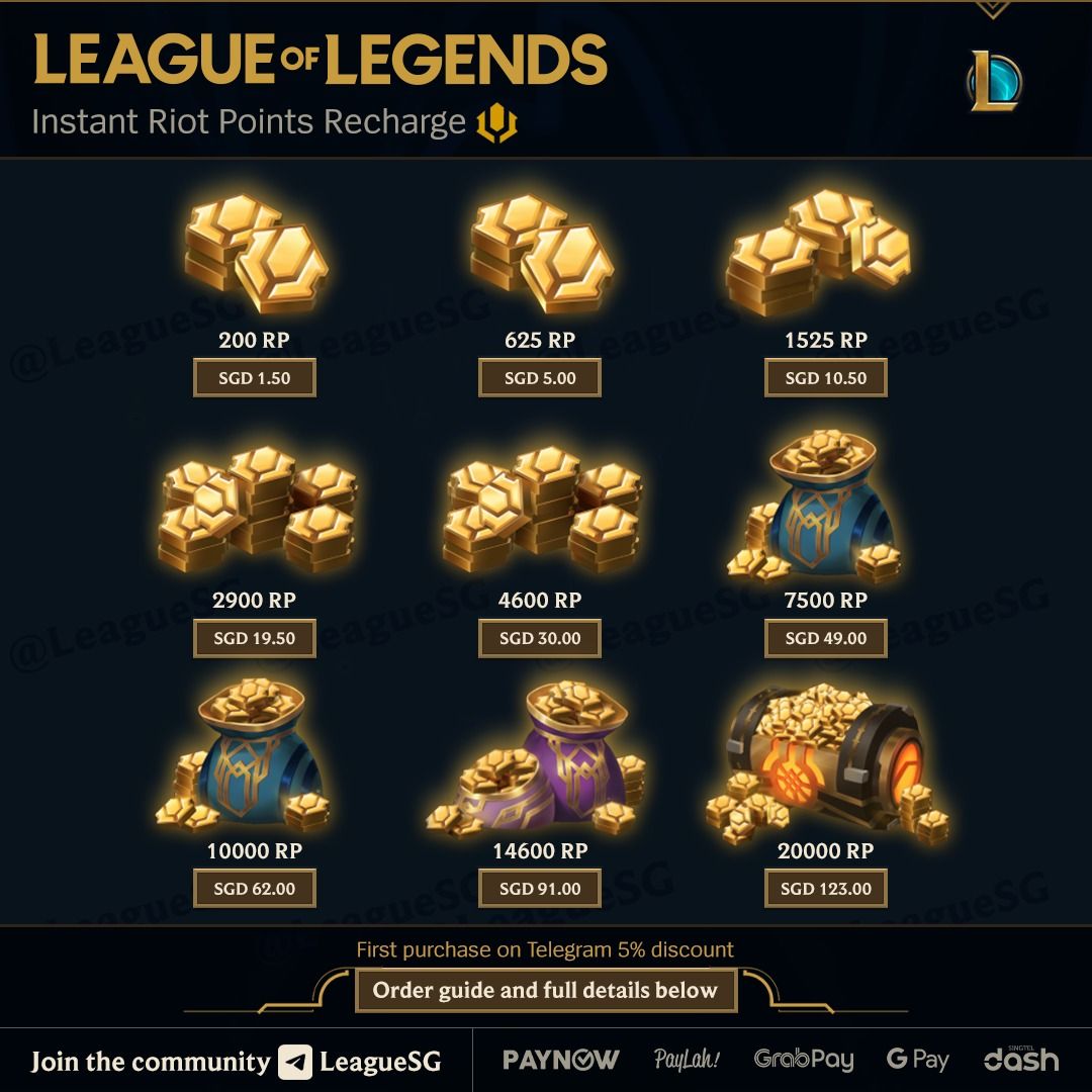 Top Trusted Sites to Buy League of Legends RP Securely