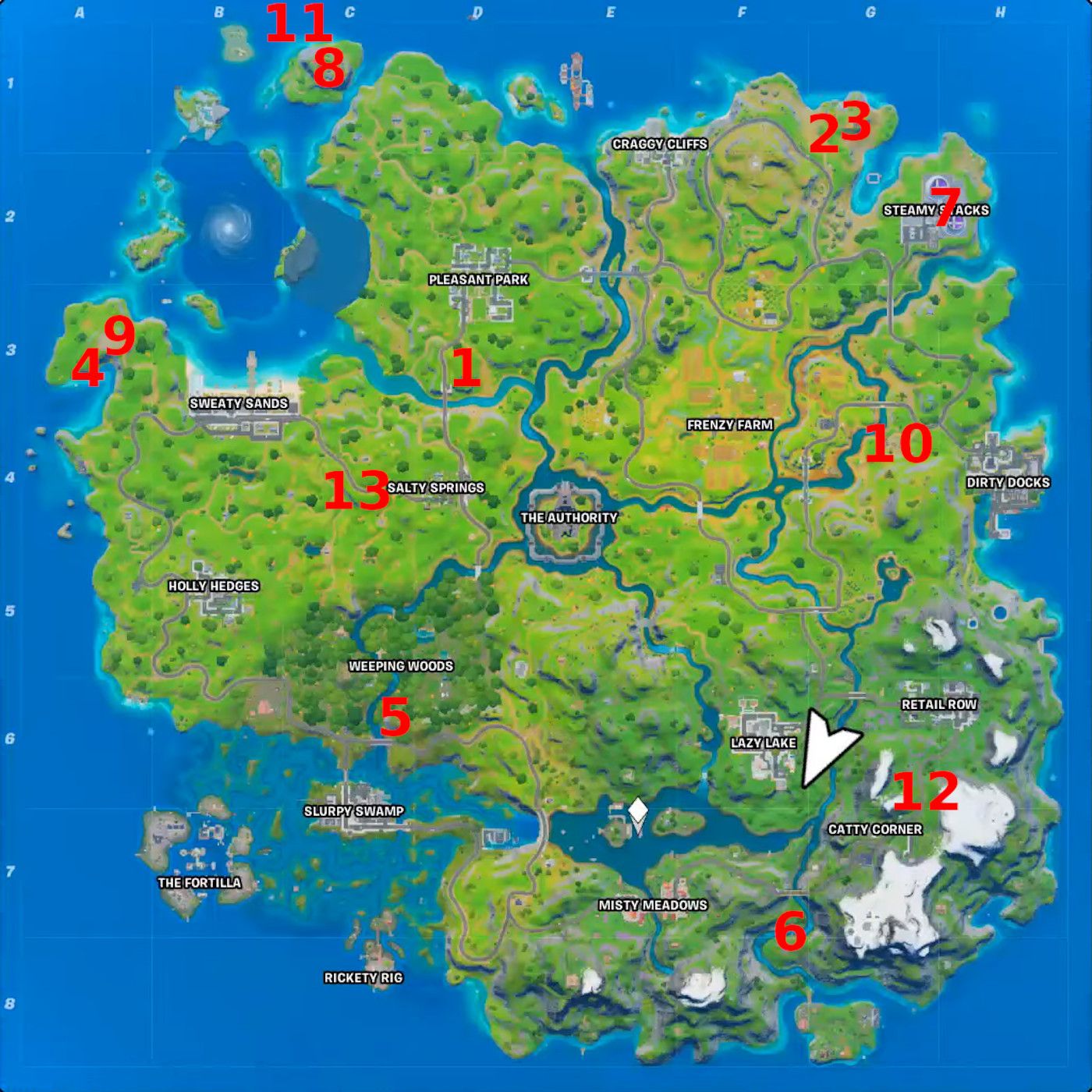 Every Week 6 XP Coin Location in Fortnite Season 4