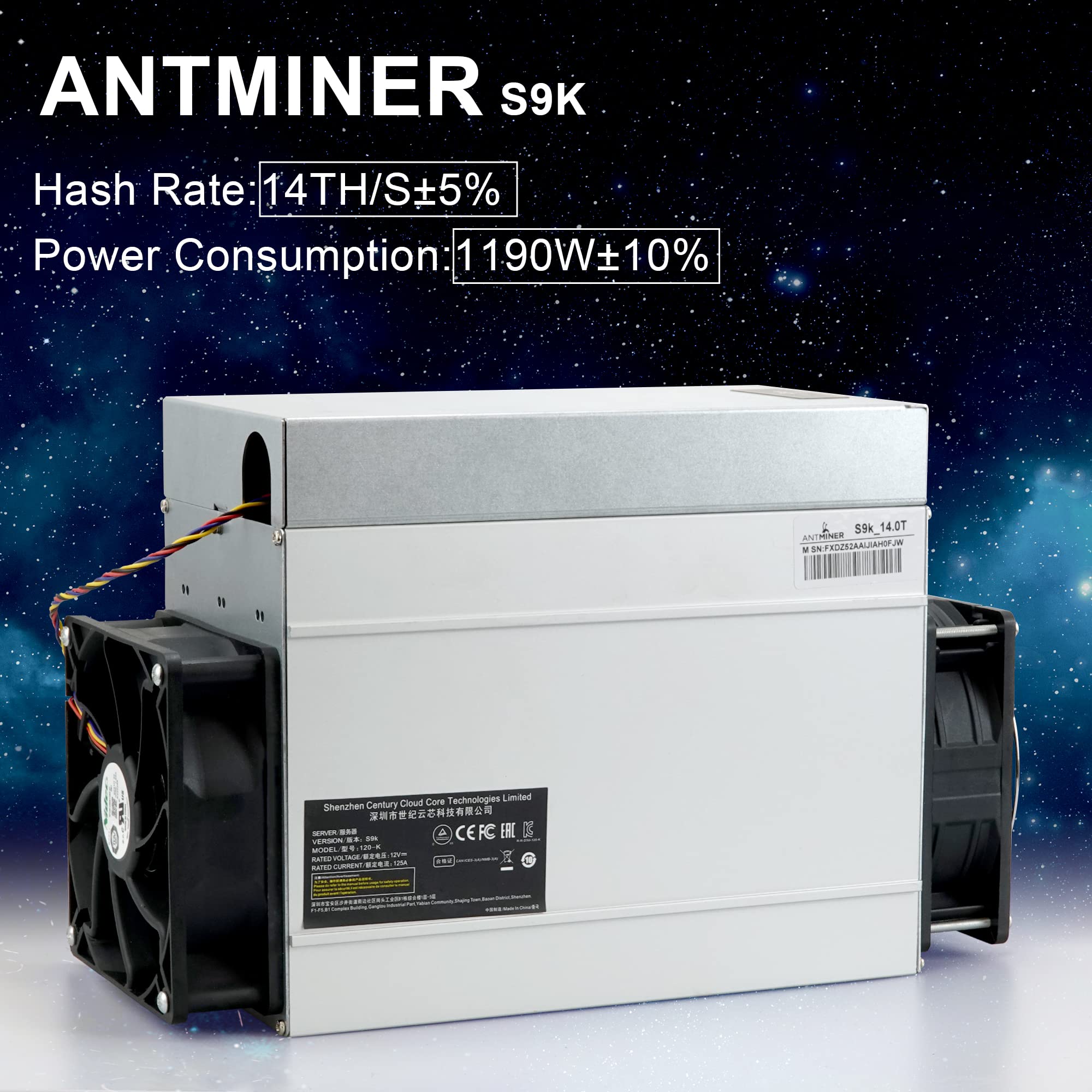 Bitmain Antminer S9K TH/s Bitcoin Miner