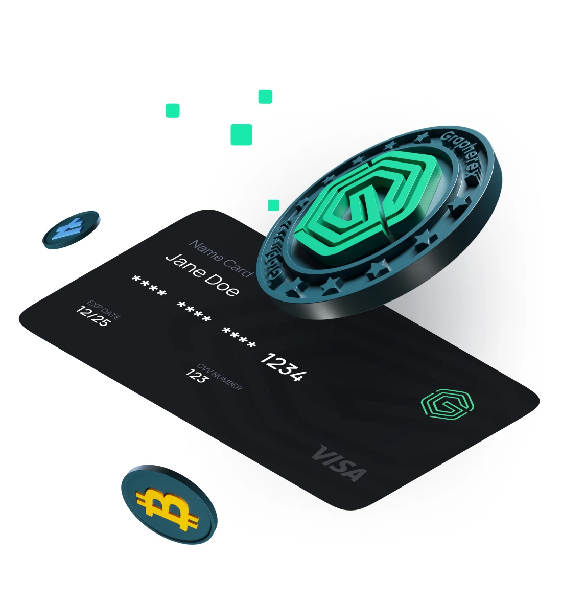 Embily Crypto - Debit Visa Card | Plastic & Virtual | Free delivery!