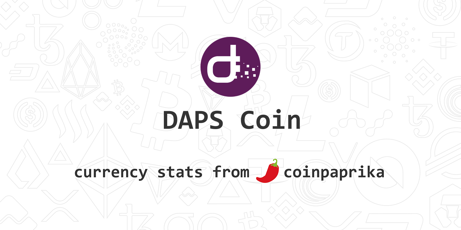 DAPS Coin price today, DAPS to USD live price, marketcap and chart | CoinMarketCap