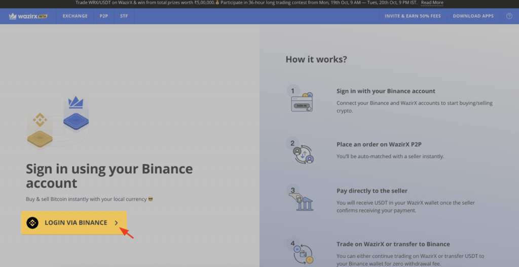 Breaking: Binance To WazirX Transfers Disabled