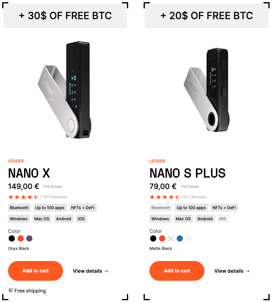 Ledger Hardware Wallet Black Friday Offer - $50 FREE BTC