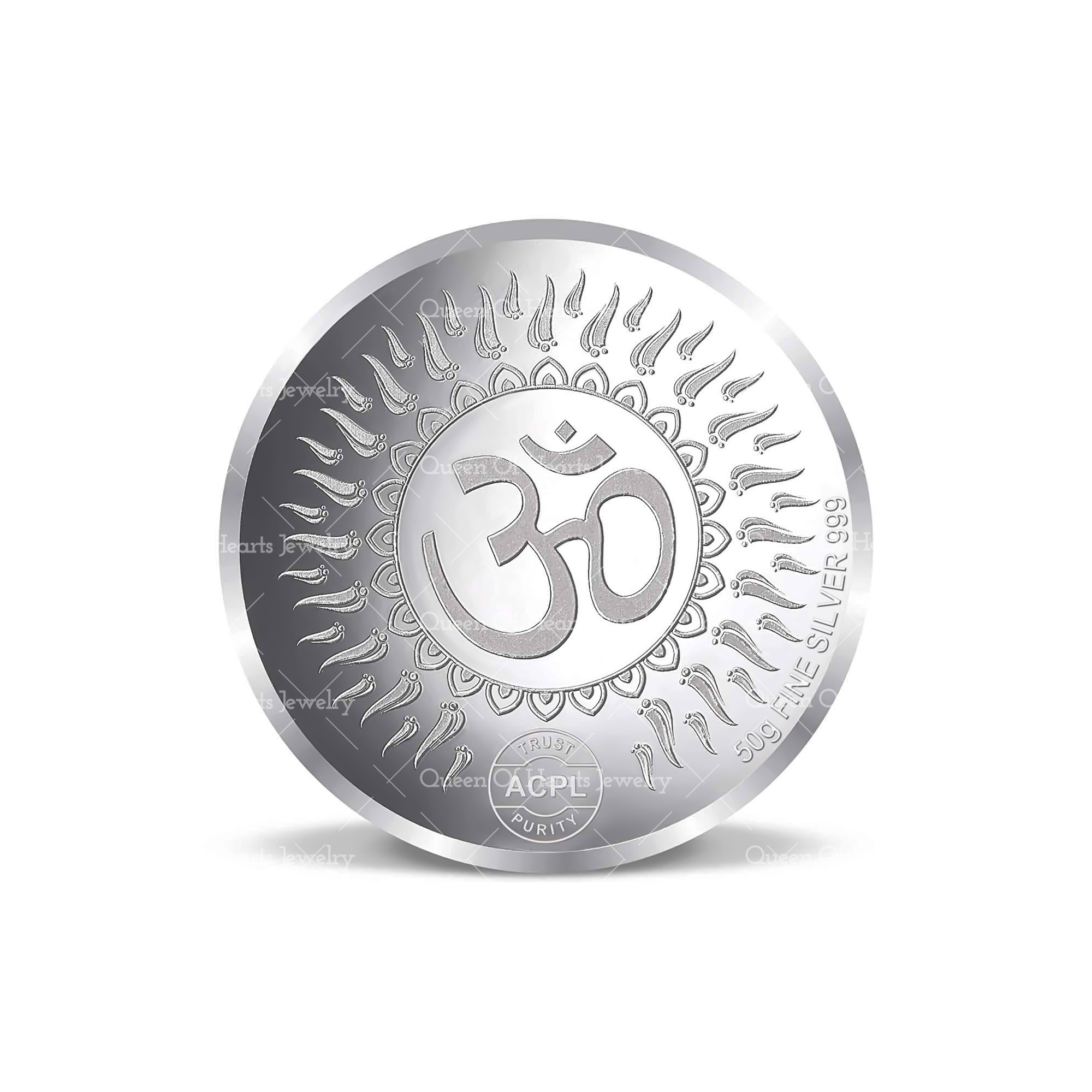 50 Gram Ganesh Silver Coin ( Purity) – Bangalore Refinery